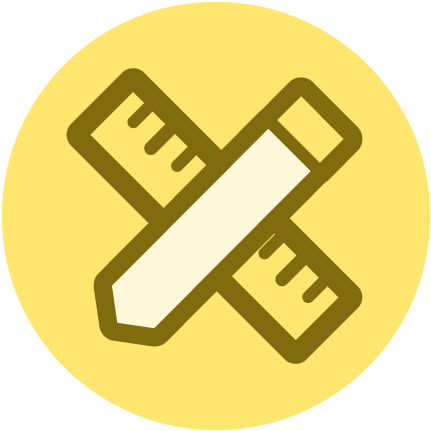 Pencil And Ruler Icon - Design Tool (480x480)