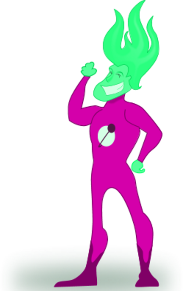 Skinhead - Clipart - Super Hero (600x952)