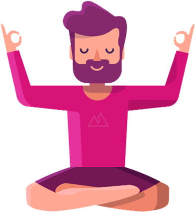 An Idea Is Nothing Without Proper Execution - Yoga Illustration Gif (400x435)