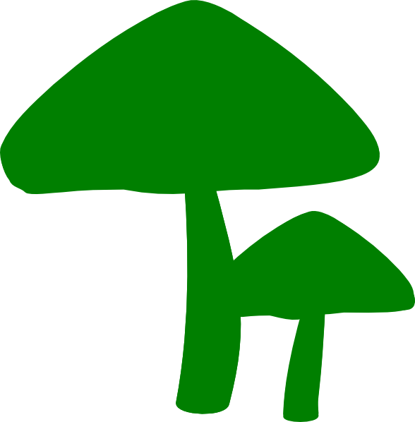 Green Mushrooms Clip Art - Green Mushroom Logo Png (588x598)