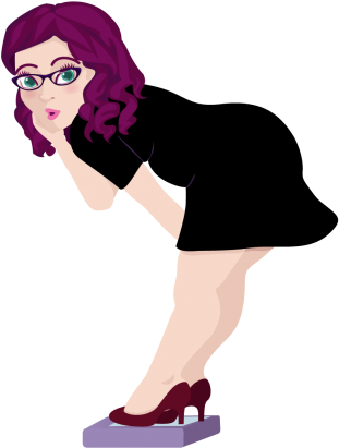 My Birthday Excesses A Day Of Sitting Made My Weight - Illustration (362x455)