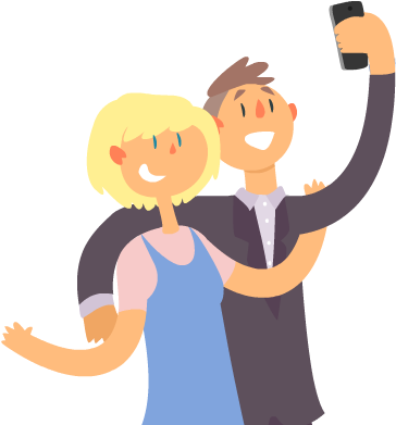 Selfie Sticker Messages Sticker-1 - Illustration (408x408)
