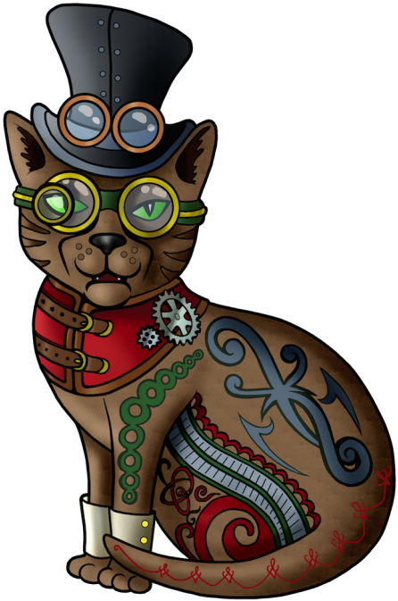 Animated Catbot Mkiii - Steampunk Cat Png (484x700)