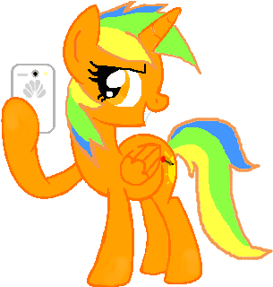 Sunshine Draw Selfie, Selfie Mlp By Fennekinlovers - November 26 (424x319)