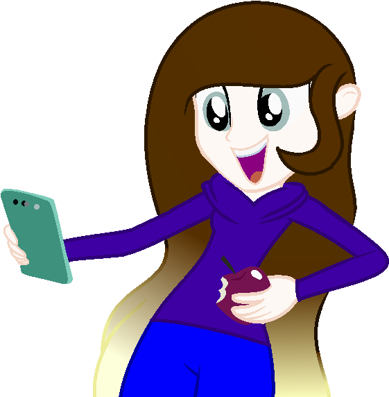 Katzy Takes A Selfie By B-londii - Cartoon (586x572)