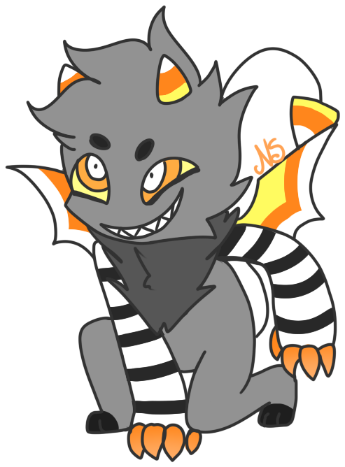 [oc] Candy Corn Demon By Nightmarespacer-shop - Cartoon (500x800)