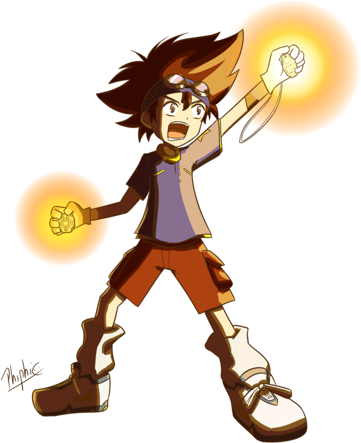 8- Taichi [growing Challenge] By Phiphiauthon - Tai Digimon Transparent (894x894)