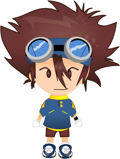 Taichi Yagami Chibi Mascot [wip] By Ex-digitalheart - Taichi Yagami Chibi (406x539)