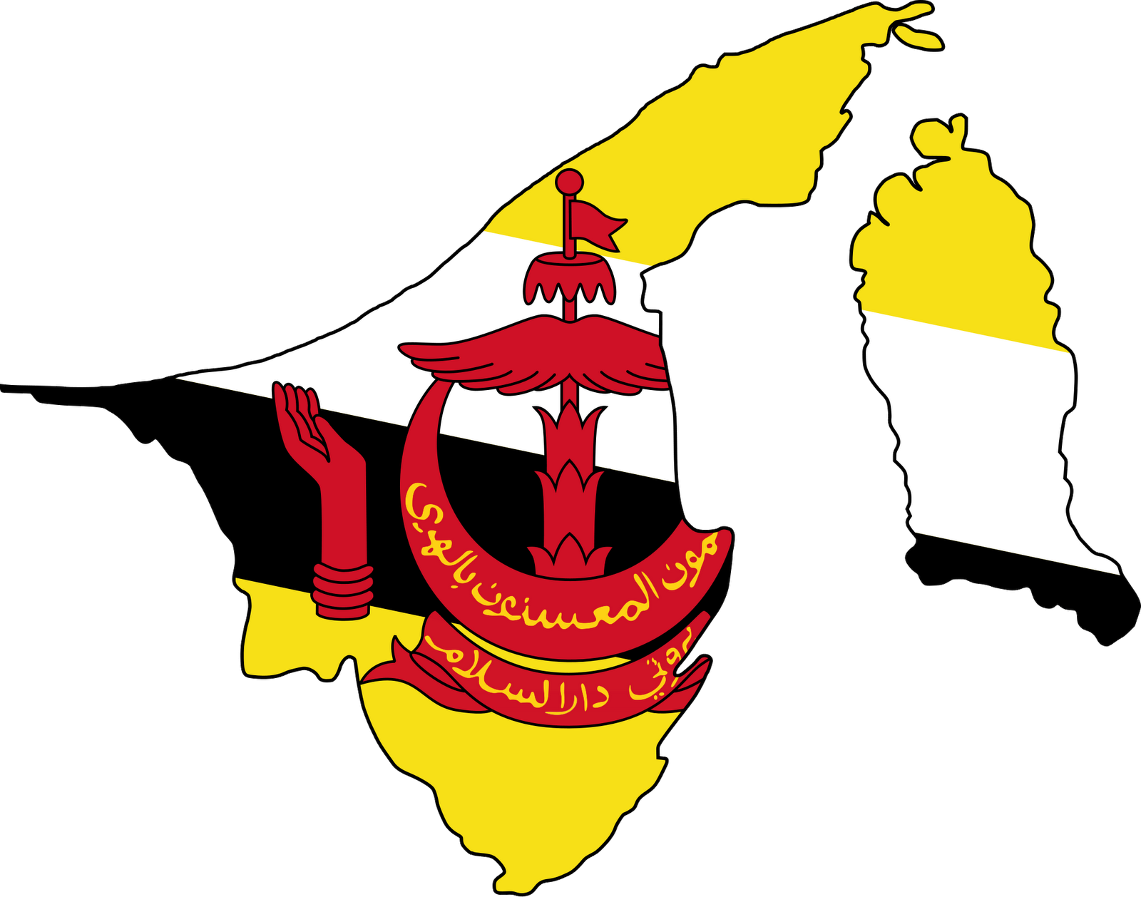 Brunei Flag Brunei Flag Map Brunei Flag Icon - Brunei Flag And Map (1600x1258)