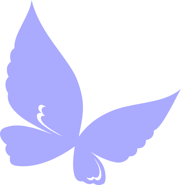 Butterfly Clip Art At Clker - Purple Butterflies Clipart (588x599)