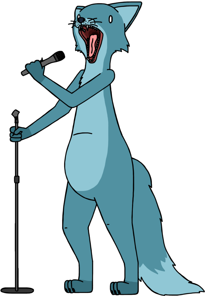 The Singing Blue Fox By Tj-fowkes - Deviantart (735x1086)