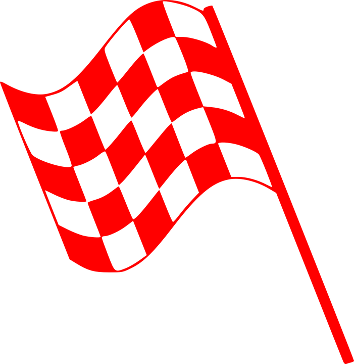 Collection Of Bandaritas Png - Red Checkered Flag (701x720)