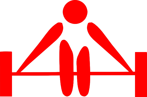 Barbell Red Clip Art At Vector Clip Art - Olympic Weightlifting (600x397)