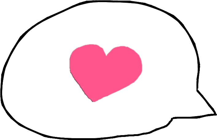 Hand Drawn Speech Bubble With A Pink Heart - Speech Bubble Transparent Hand Drawn (965x611)