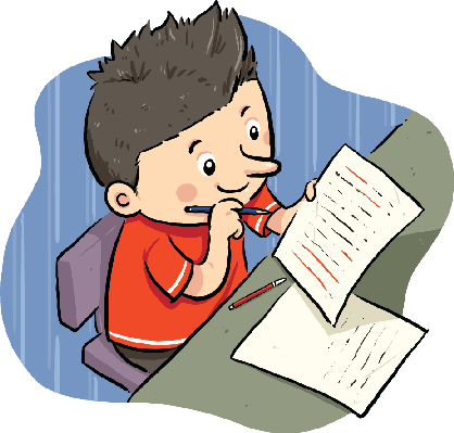 Cool Do Homework Clipart Doing Homework Clipart The - Doing Homework (418x399)