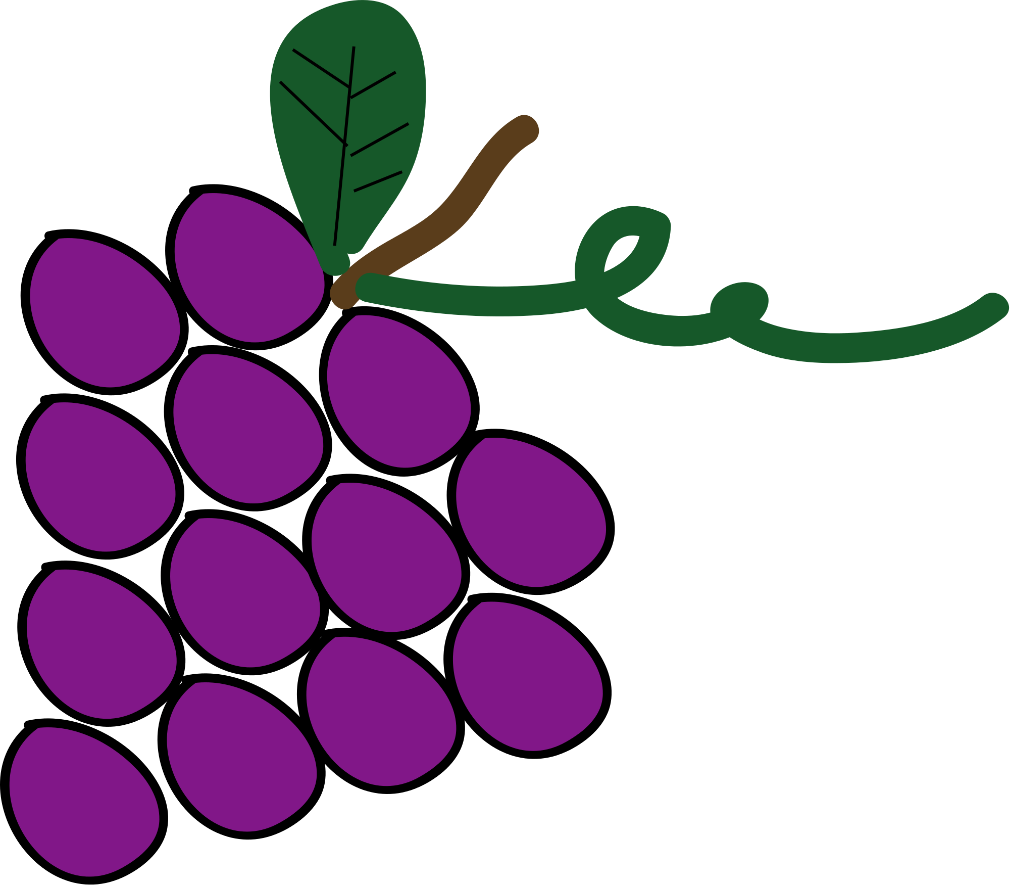 Free Grapevine Clipart 24, - Clip Art (2000x1751)