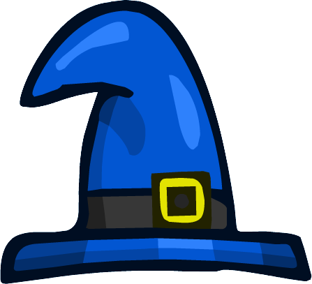 Blue Wizard Belt Hat - Blue Pixel Hat Png (447x407)