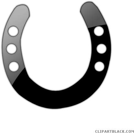 Black And White Horseshoe Animal Free Black White Clipart - Horseshoe (512x512)
