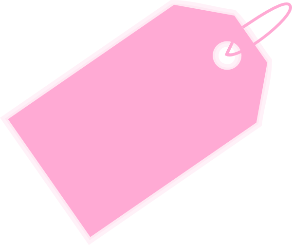Pink Tag Clip Art At Clker - Pink Price Tag Clipart (600x503)
