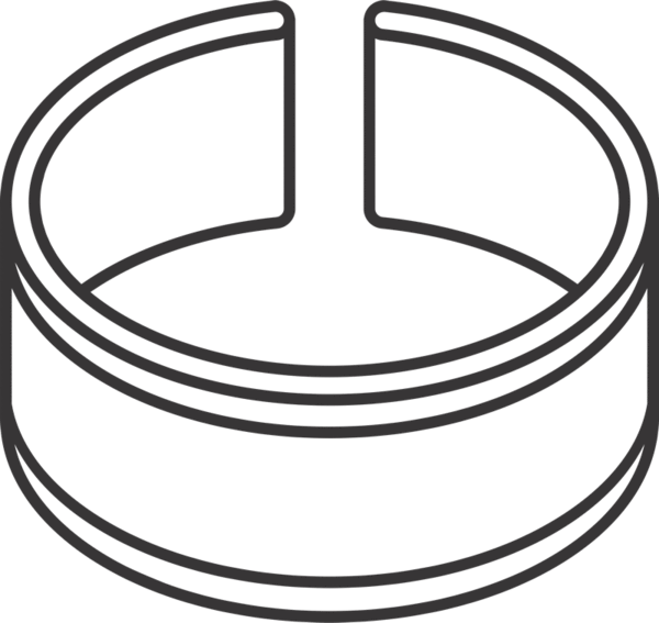 Bracelet Band Rubber Stamp - Line Art (600x567)