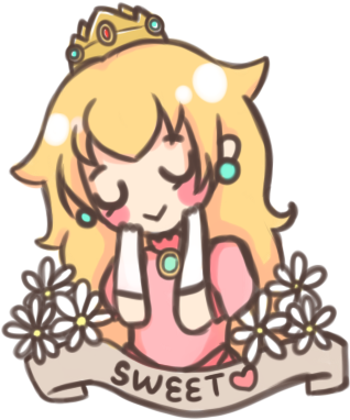 ❤ Blippo - Mario And Peach Kawaii (417x481)