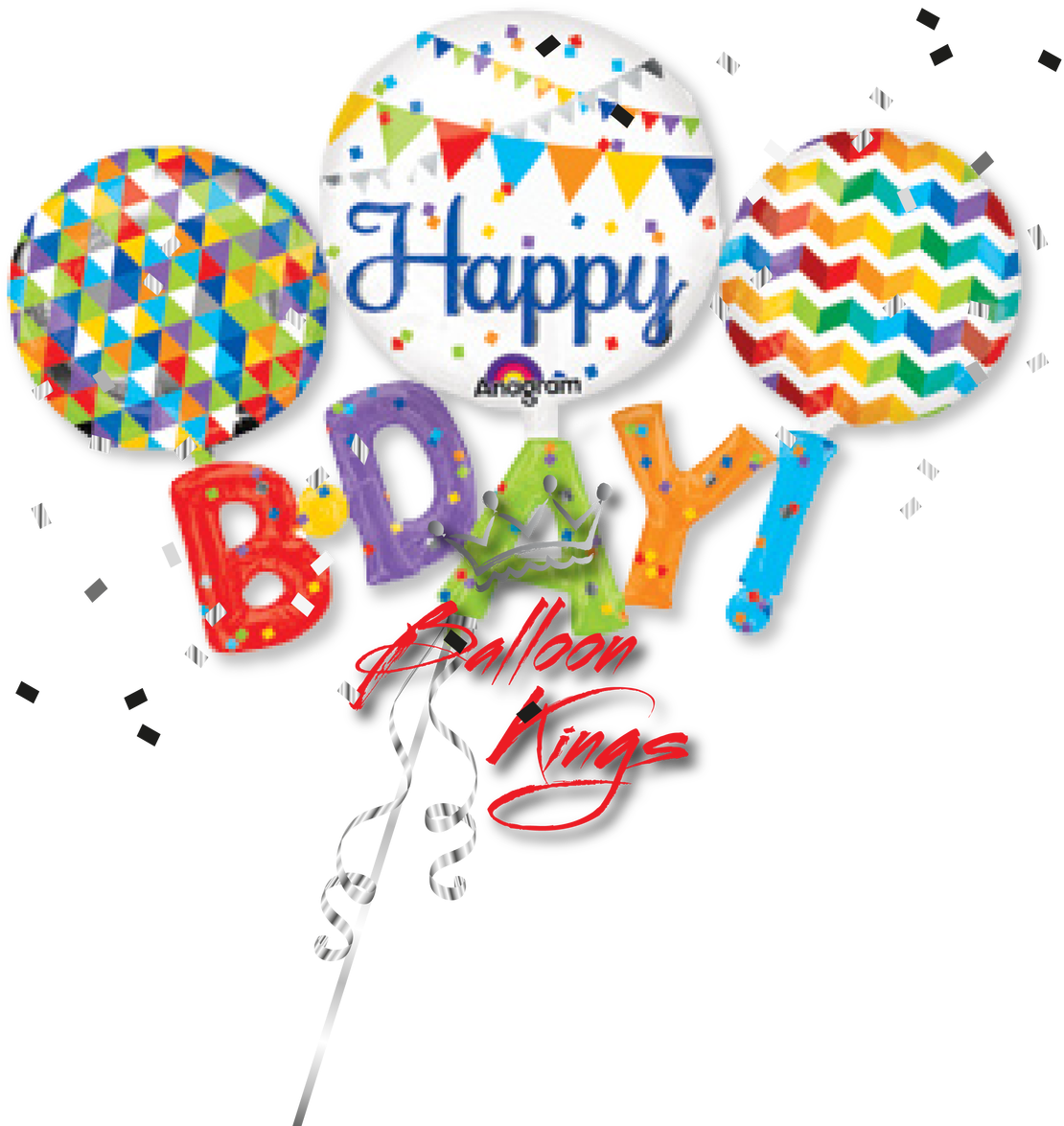 Multi Balloon Happy Birthday - Party City Birthday Balloons (1280x1280)