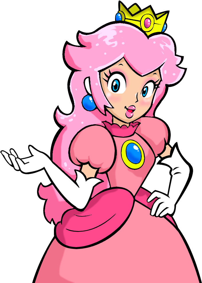 Princess Peach Clipart Pink - Princess Peach Pink Hair (810x1000)