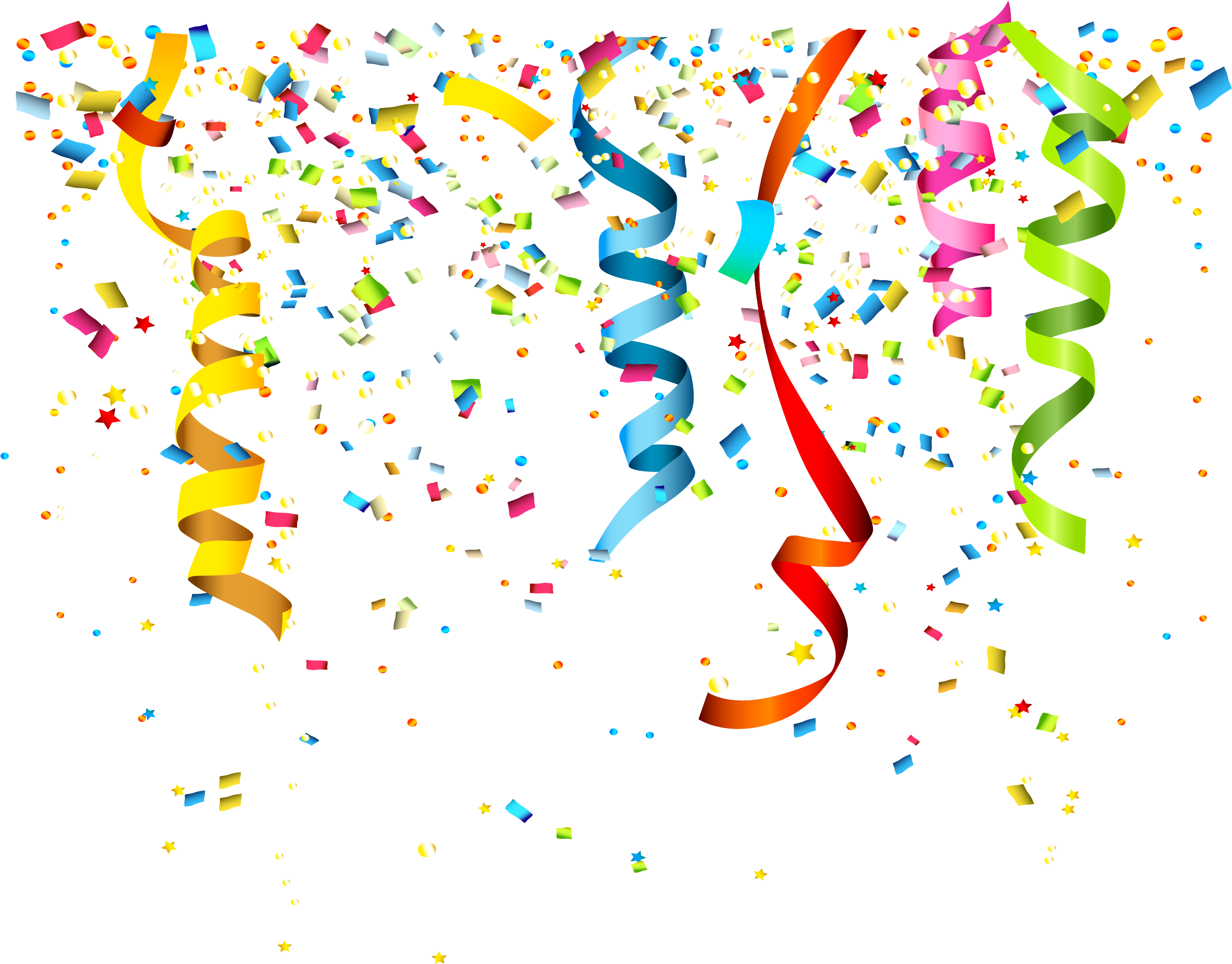 Party Confetti Birthday Clip Art - Birthday Background Confetti (2835x2835)