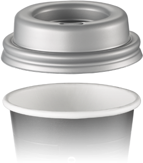 Tapa De Plástico Para Vaso Take Away 100 Ml - Bangle (444x540)