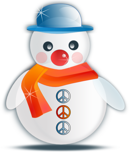 Snowman Glossy Christmas Xmas Peace Symbol Sign Coloring - Christmas Symbols Snowman (555x666)