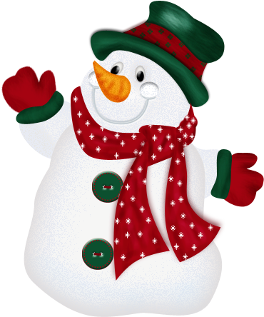 Snowman * More - Christmas Snowman Clipart (392x474)