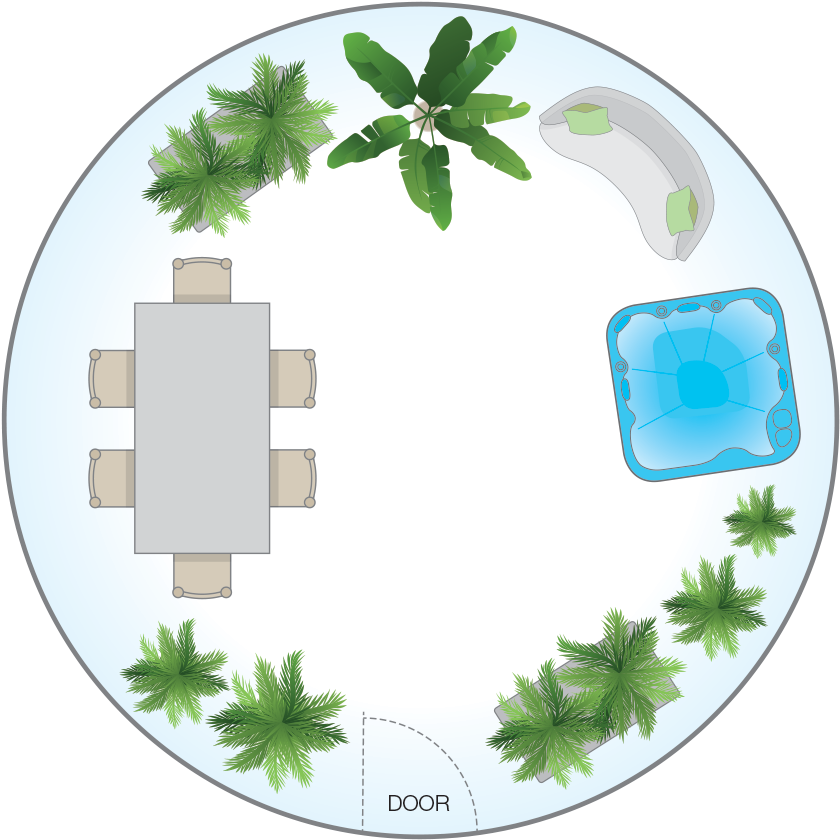 Solardome<sup>®</sup> Sanctuary Plan View - Solardome Industries (965x965)