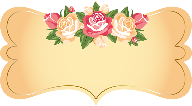 Label Templates, Agenda Planner, Ems, Frame Floral, - Hybrid Tea Rose (800x444)