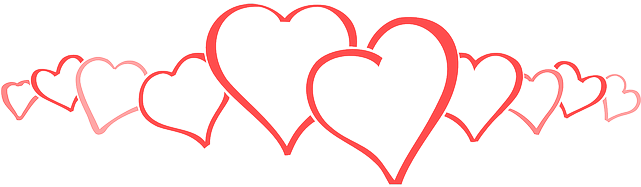 Wedding Heart Transparent Png - Small Hearts Clip Art (640x320)