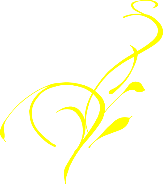 Yellow Corner Design Clip Art At Clkercom Vector Clip - Yellow Floral Vector Png (528x595)