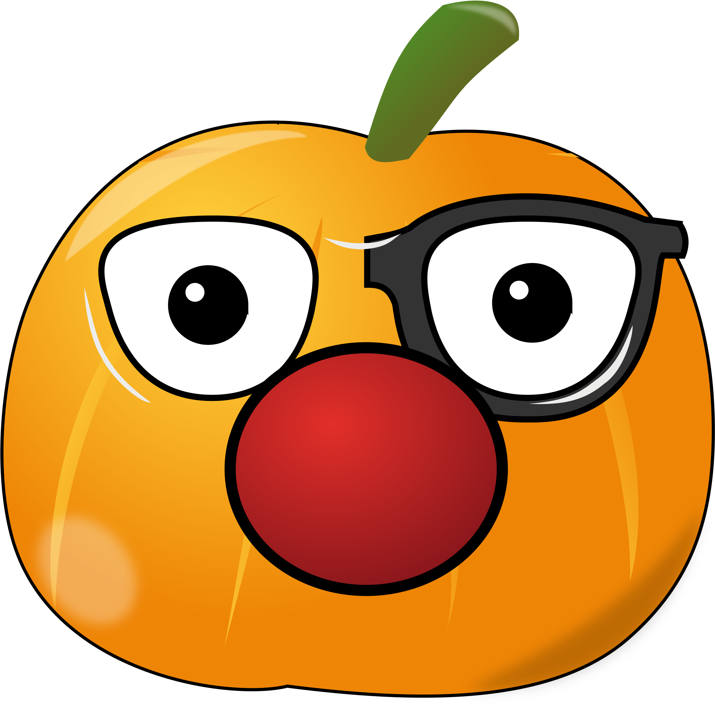 Big Image - Funny Pumpkin Clip Art (2400x2377)