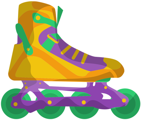 Yellow Roller Skate Shoe Transparent Png - Roller Skates (512x512)