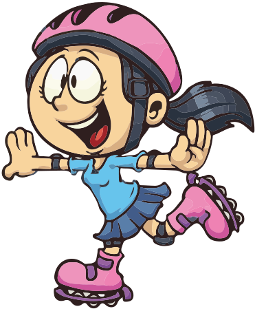 Roller Disco Skating 5 To 10 Years - Roller Skating Kids Clipart (400x500)