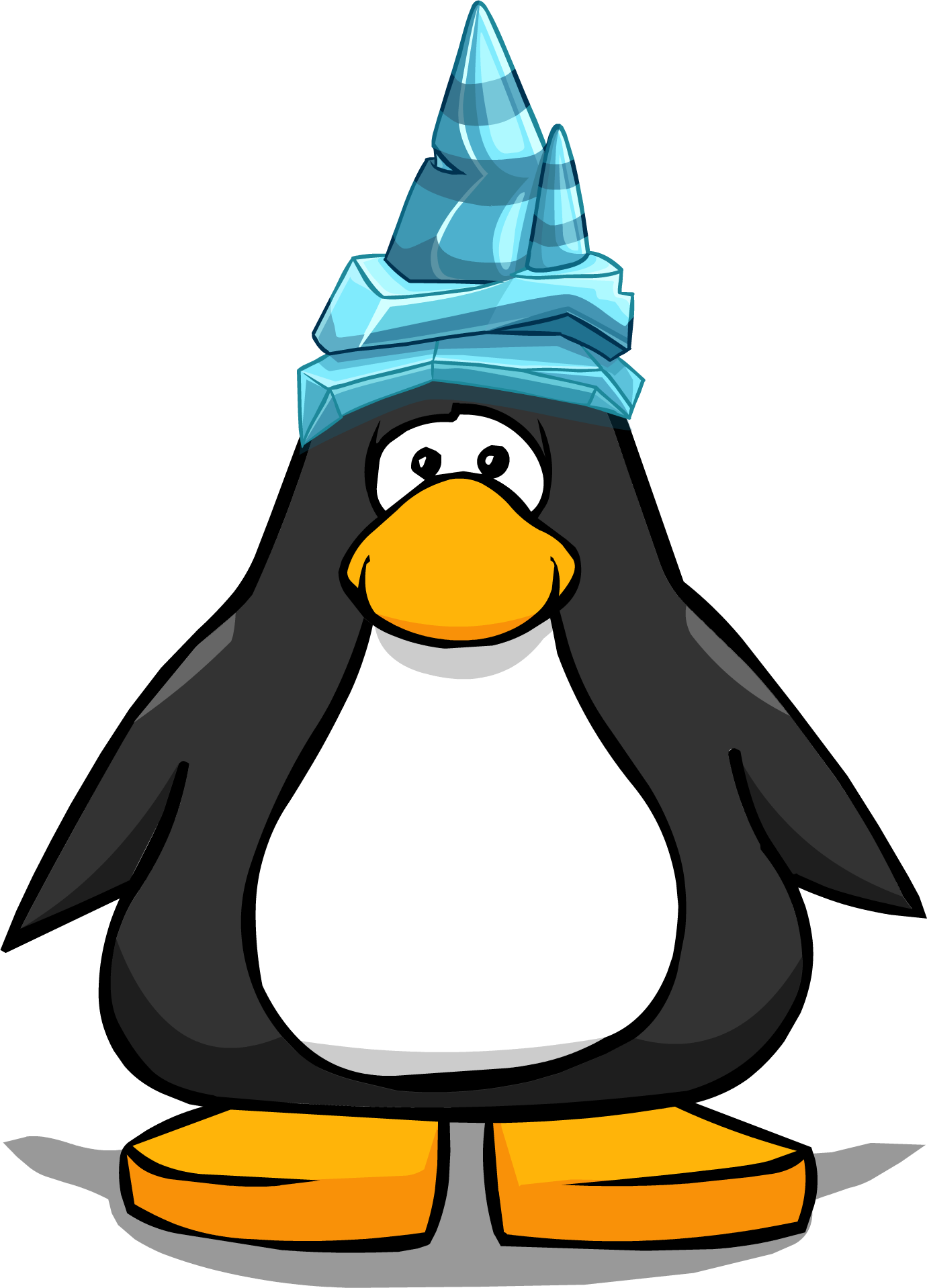 Ice Party Hat Player Card - Club Penguin Ninja Mask (1380x1918)