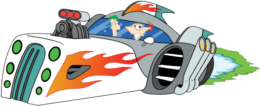 Phineas Clip Art - Phineas And Ferb Spaceship (548x226)