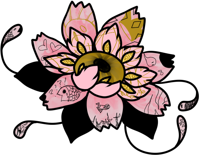 A Little Fish Is Saved By The Sorceress In The Cave - Tiger Lily (704x622)