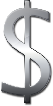 Dollar Sign Icon - Transparent Silver Dollar Sign (512x512)
