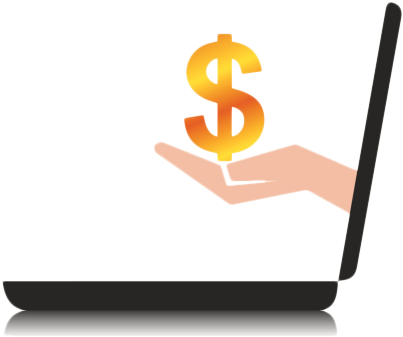 Graphic Of A Hand Holding A Dollar Sign Coming Out - Iskin Solo Fx Se (445x379)