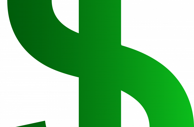 Green Dollar Sign Clipart - Green Dollar Sign Clipart (640x420)