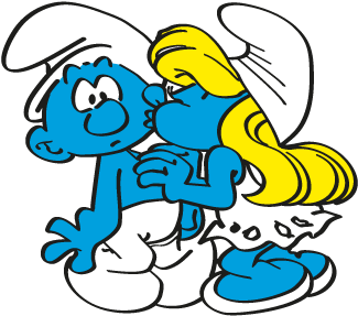 Smurf Stroumfaki Vector Logo - Smurf Kiss (400x400)