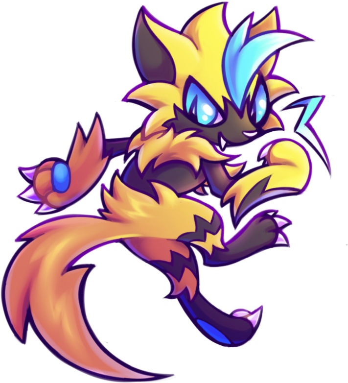 Hyanna-natsu 1,838 83 Zeraora By Cinnasaur - Zeraora Fanart (800x871)