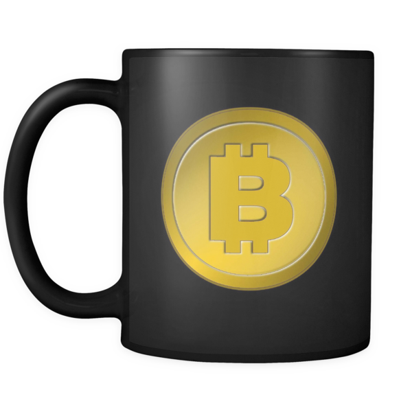 Bitcoin Gold Coin Black Mug - Mug Cancer (600x600)