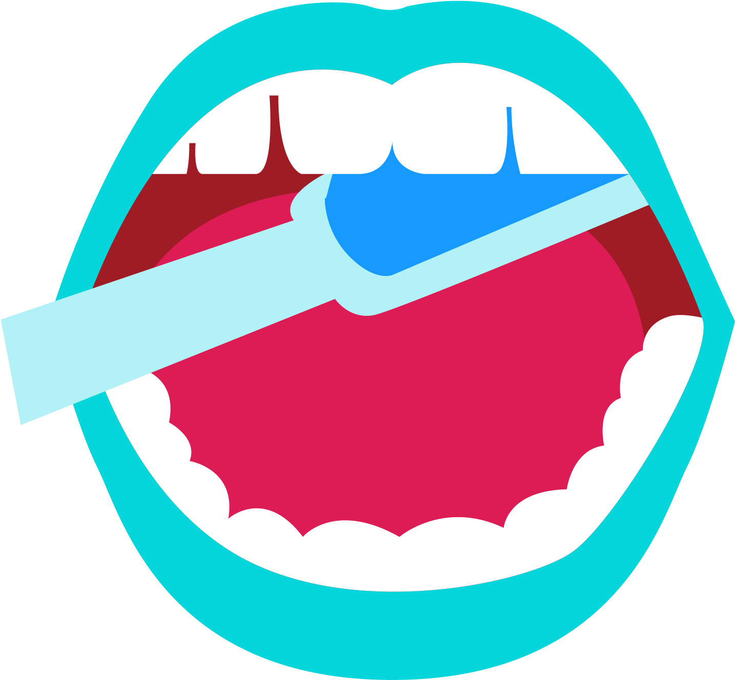 Vector Cartoon Mouth To The Teeth To Brush Your Teeth - Angel Tube Station (1500x1500)