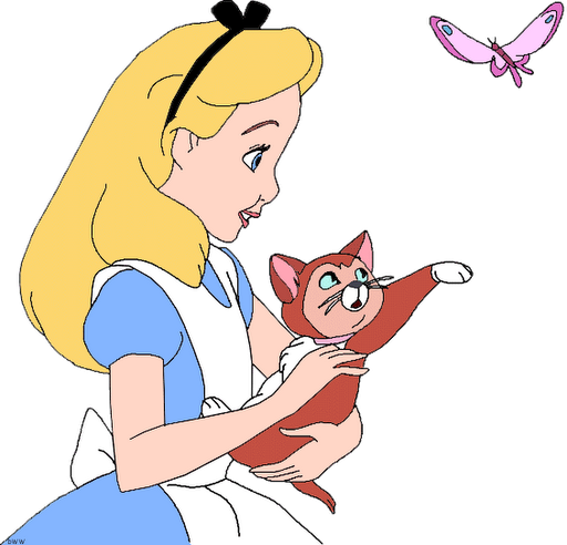 Alice No Pais Das Maravilhas,png - Alice In Wonderland And Her Cat (512x492)