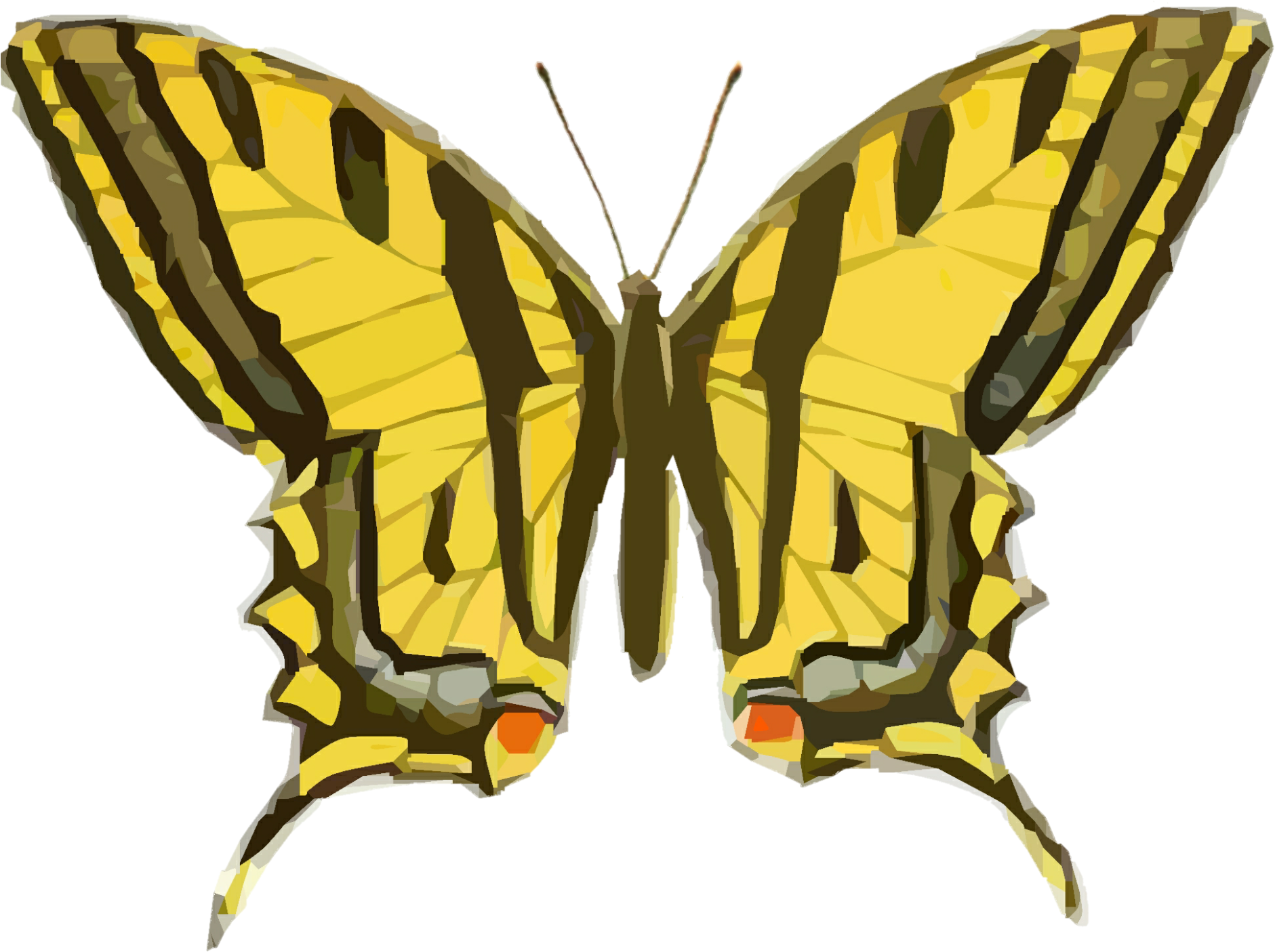 Butterfly Insect Vintage Clothing Clip Art - Vintage Yellow Butterfly Png (1920x1585)